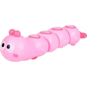 Hračka pro nejmenší Rozkošná natahovací housenka Růžová