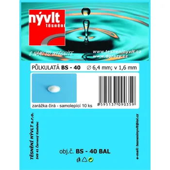 doraz samolep.půlkul.pr. 6,4x1,6mm TRA BS-40 (10ks)