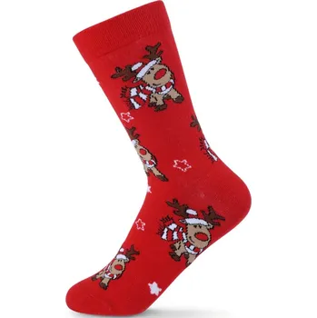 VÁNOČNÍ DĚTSKÉ PONOŽKY SKCH01 Červená 30-32