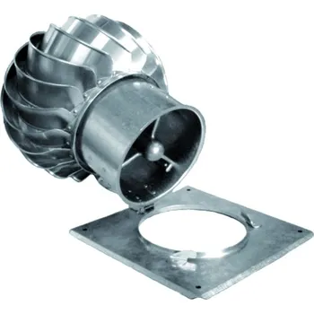 Komín HPI Komínová hlavice nerez TURBOWENT s čtvercovou odklápěcí základnou pr. hrdla 300mm