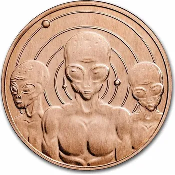 UNITED STATES MINT Mince měděná Mimozemšťané "I Believe" UFO 1 oz