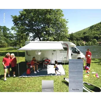 Markýza Markýza FIAMMA F45 S (348x250cm), stříbrný kryt, modrá plachta