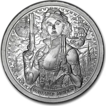 Stříbrná mince Wayfarer Maiden 2 oz Time Traveler Steampunk Ag 999 SilverTowne