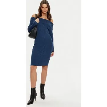 Dámské šaty Guess Úpletové šaty W5RK0G Z2YJ2 Tmavomodrá Bodycon Fit S