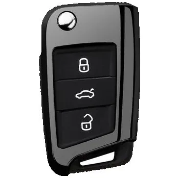 COVERKEYS Obal na klíč, kryt klíče Škoda Octavia III (2012 - 2020) metalický, černý