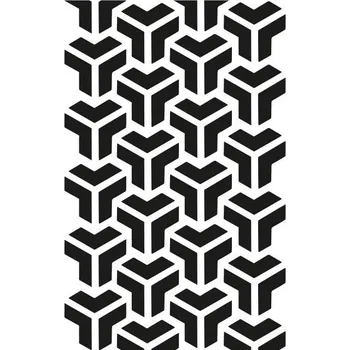 Šablona 3D kostky, 10 x 15 cm, plast