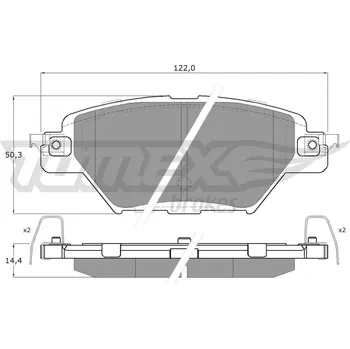 Brzdová destička Sada brzdových destiček, kotoučová brzda TOMEX Brakes 60-39