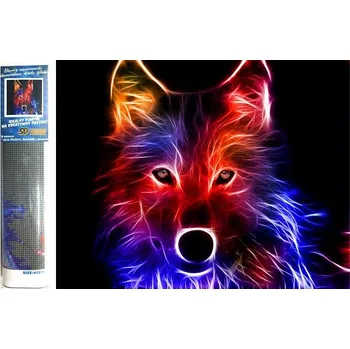 Diamantové malování Norimpex Vlčí přízrak 30 × 40 cm