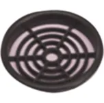 Odvětrávací plastová mřížka per skříně kulatá o60 šedá