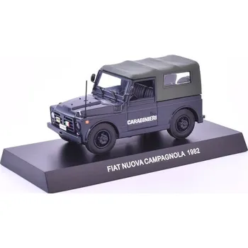 autíčko Fiat Nuova Campagnola 1982 1:43 - DeAgostini časopis s modelem FIAT NUOVA CAMPAGNOLA CARABINIERI - 1982 - kovový model