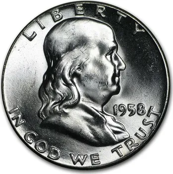 UNITED STATES MINT 1958 Franklin Half Dollar