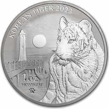KOMSCO Stříbrná mince Tiger 1 Oz Jižní Korea 2023
