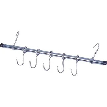 Příslušenství ke karavanu Závěsná šatní tyč na stanové tyče se 7 háčky