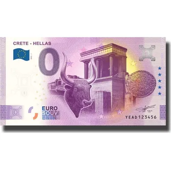 0 Euro Suvenýr bankovka Crete - Hellas Greece 2022-1