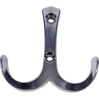 Příslušenství ke karavanu Háček/věšák na stěnu 2 háčky 65x70 mm chrom