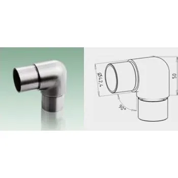 Zábradlí JAP Nerezová Spojka madla 90° oblá, AISI 304