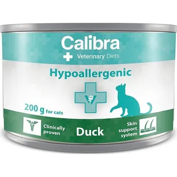 Krmivo pro kočku Calibra VD Cat konzerva Hypoallergenic Duck 3 × 200 g