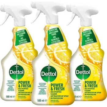 Univerzální čisticí prostředek DETTOL Antibakteriálni sprej na povrchy Citron a limeta 3× 500 ml