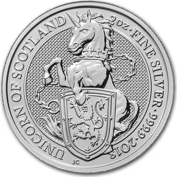 Sběratelství Royal Mint Mince 2018 Velká Británie 2 oz královna kůň