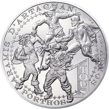 Čtyři mušketýři Stříbrná mince 2023 45g