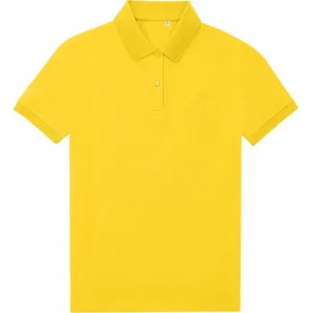 Dámské tričko B&C Prodyšná dámská směsová polokošile z jemného piqué Barva: Žlutá, Velikost: S