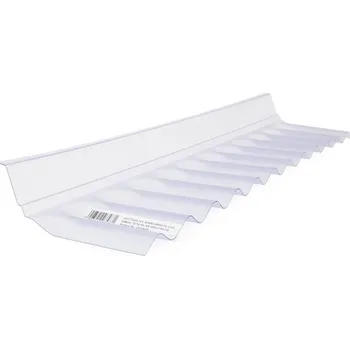 Polykarbonátová deska GUTTA GUTTAGLISS Napojení na čelní stěnu trapéz 70*18mm čirá - pouze pro trapéz PVC
