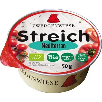Rostlinná pomazánka Zwergenwiese Naturkost GmbH Pomazánka s rukolou a rajčetem 50 g BIO