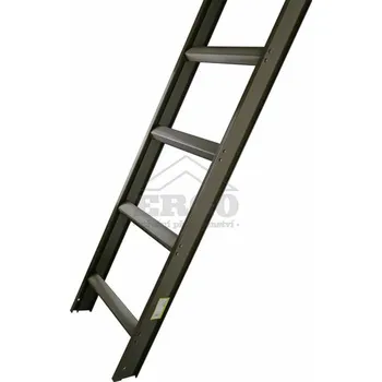 Žebřík ERGO Střešní žebřík 280 cm – tmavě hnědá