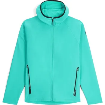 Pánská mikina Spyder GRIDWEB SHELLFLEECE HOODIE-TEAL GREEN pánská lyžařská mikina s kapucí S