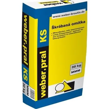 Omítka WEBER weberpral - škrábaná omítka střednězrnná 25kg