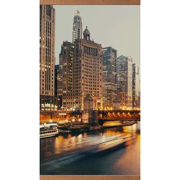 Topný panel Trio Topný infračervený obraz 420 W – Noční NEW YORK, 100 x 57 cm