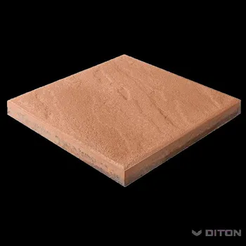 Dlažba DITON Plošná dlažba reliéfní - BŘIDLICE 40/40/4 cihlová