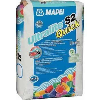 Průmyslové lepidlo MAPEI ULTRALITE S2 QUICK bílé - Jednosložkové vysoce kvalitní vylehč. deform. lepidlo 15kg