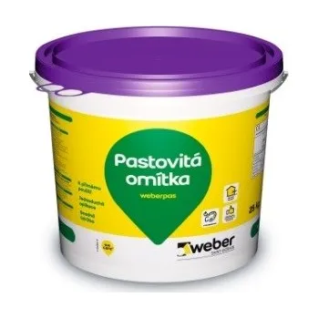 Omítka WEBER weberpas aquaBalance - pastovitá tenkovrstvá omítka - zrnitá 1,5mm 25kg