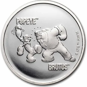 Stříbrná mince Popeye a Brutus BU 2024 Samoa 1 Oz