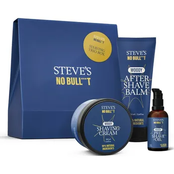 Kosmetická sada Steves Stevův box - holicí trio - olej, krém, balzám