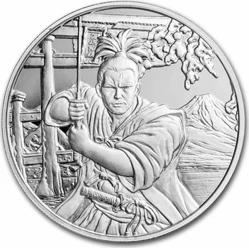 China mint Stříbrná mince Ancient Warriors – Samurai 1 Oz 2022 Fiji