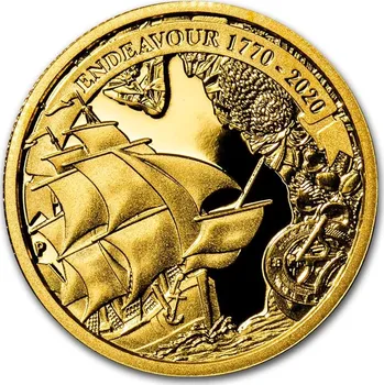 Zlatá mince Voyage of Discovery: Endeavour 2020 proof 1/4 OZ Austrálie