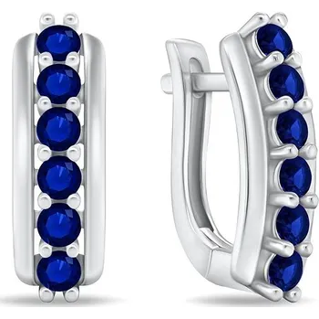 Náušnice Brilio Silver Úžasné stříbrné náušnice s tmavě modrými zirkony EA543WB (Ag 925/1000, 2,7 g)