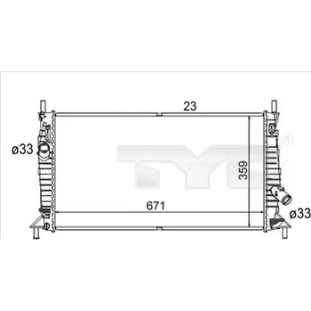 Chladič motoru Chladič, chlazení motoru TYC 710-0056-R