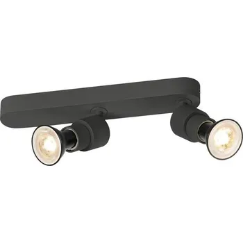 Svítidlo SLV - BIG WHITE PURI 2.0 Basic nástěnné a stropní svítidlo, asymetrické, kulaté, 2 x max. 6W GU10, černé - BIG WHITE (SLV) LA 1008233