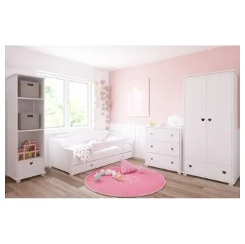 Dětská postýlka Postel Zina 160/80 cm - bílá + matrace