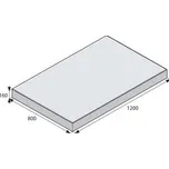 BEST GIGANTICKÁ Bílá 80/120cm velkoplošná dlažba METROPOL tl. 80mm