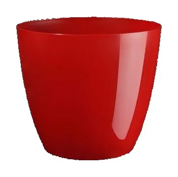 Vánoční dekorace Obal d18cm ELLA červená lesklá vánoční, plast