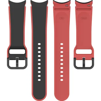 Luxusní Dvoubarevný Pásek Na Hodinky Samsung Galaxy Watch Barva: Červeno-Černá