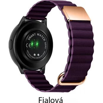 Příslušenství k chytrým hodinkám Magnetický Kožený Pásek Na Garmin Venu 2 Plus / Sq - Řemínek 20 Mm Barva: Fialová