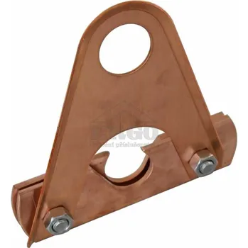 Střecha ERGO Dvouděrový držák pro 3 metrové protis.tyče - falc. plech - MĚDĚNÝ