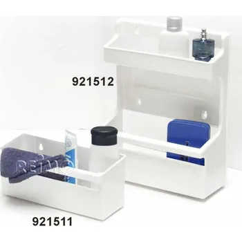 Příslušenství ke karavanu Plastová polička do koupelny, bílá, velikost XL