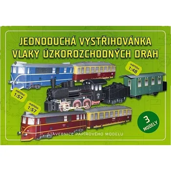 omalovánky Jednoduchá vystřihovánka vlaky úzkorozchodných drah Kniha