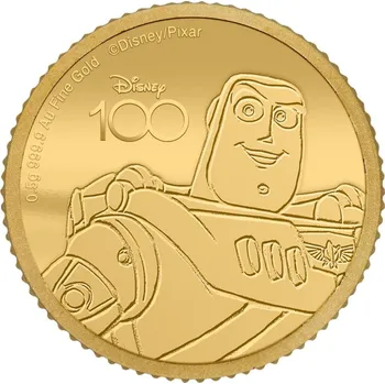 Toy Story Disney 100 Years of Wonder , zlatá mince 10$ Šalamounovy ostrovy 2023